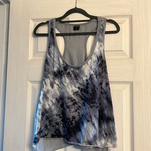 Grey racer back tie dye tank
